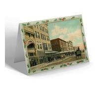 CHRISTMAS NOTELET - Vintage Florida USA - Jacksonville. Bay Street looking East