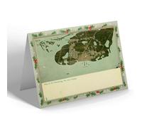 CHRISTMAS NOTELET - Vintage Florida USA - Map of St Petersburg and Vicinity