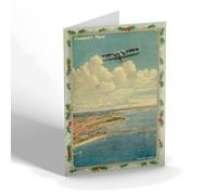 CHRISTMAS NOTELET - Vintage Folkestone Harbour, Handley Page