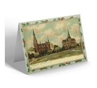 CHRISTMAS NOTELET - Vintage Georgia USA - Macon. Mercer University and Chapel