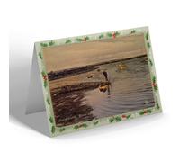 CHRISTMAS NOTELET - Vintage Hampshire - Christchurch. River Avon (b)
