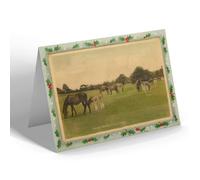 CHRISTMAS NOTELET - Vintage Hampshire - Forest Ponies, Picket Post (a)