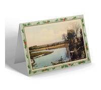 CHRISTMAS NOTELET - Vintage Hampshire - The River Test, Stockbridge (ac)