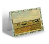 CHRISTMAS NOTELET - Vintage Hampshire - View Across the Links, Rowlands Castle (b)