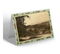 CHRISTMAS NOTELET - Vintage Herefordshire - The Malverns from the Downs, Bringsty