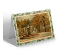 CHRISTMAS NOTELET - Vintage Illinois USA - Chicago. La Salle Monument - Lincoln Park