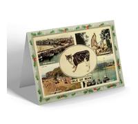 CHRISTMAS NOTELET - Vintage Isle of Man - Manx Cat/Five Views (b)