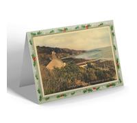 CHRISTMAS NOTELET - Vintage Isle of Wight Castle Cove fr Mound Niton Undercliffe a b