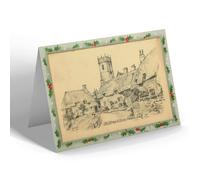 CHRISTMAS NOTELET - Vintage Isle of Wight - Old Cottages & Church, Godshill