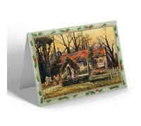 CHRISTMAS NOTELET - Vintage Isle of Wight - Shadow of the Cross Bonchurch Old Church