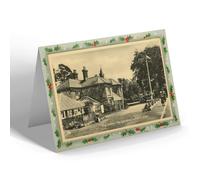 CHRISTMAS NOTELET - Vintage Isle of Wight - The Hollies Tea Gardens, Godshill (a)