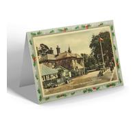 CHRISTMAS NOTELET - Vintage Isle of Wight - The Hollies Tea Gardens, Godshill (ac)