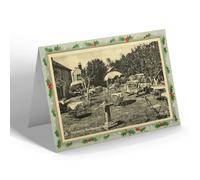 CHRISTMAS NOTELET - Vintage Isle of Wight - The Hollies Tea Gardens, Godshill (b)