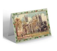 CHRISTMAS NOTELET - Vintage Kent - Canterbury Cathedral from the South East