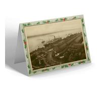 CHRISTMAS NOTELET - Vintage Lancashire - Bird's Eye View Of the Mersey, Liverpool