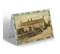 CHRISTMAS NOTELET - Vintage Lancashire - Charlotte Bronte's Cottages, Cowan Bridge b