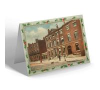 CHRISTMAS NOTELET - Vintage Lancashire - Gladstone's Birthplace, Rodney St Liverpool