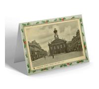 CHRISTMAS NOTELET - Vintage Lancashire - Lancaster. Market Square and Town Hall