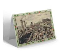 CHRISTMAS NOTELET - Vintage Lancashire - Liverpool. The Landing Stage (ec)