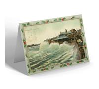 CHRISTMAS NOTELET - Vintage Lancashire - Morecambe. High Tide (a)