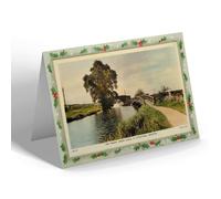 CHRISTMAS NOTELET - Vintage Leicestershire - Grand Union Canal Aylestone Leicester b
