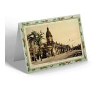 CHRISTMAS NOTELET - Vintage Leicestershire - London Road Railway Station Leicester b