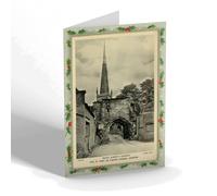 CHRISTMAS NOTELET - Vintage Leicestershire - Prince Rupert's Gateway and Church