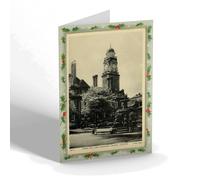 CHRISTMAS NOTELET - Vintage Leicestershire - Town Hall & Municipal Square, Leicester