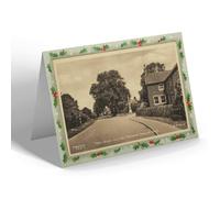 CHRISTMAS NOTELET - Vintage Lincolnshire - Main Street/War Memorial Saxby all Saints