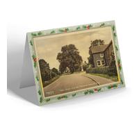 CHRISTMAS NOTELET - Vintage Lincolnshire Main Street/War Memorial Saxby all Saints b