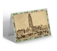 CHRISTMAS NOTELET - Vintage Lincolnshire - The Market Place, Boston