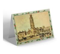 CHRISTMAS NOTELET - Vintage Lincolnshire - The Market Place, Boston (b)
