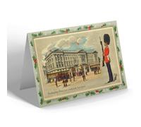 CHRISTMAS NOTELET - Vintage London - Buckingham Palace & Sentry of The Scots Guards