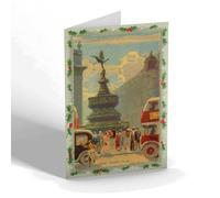 CHRISTMAS NOTELET - Vintage London - "Eros," Piccadilly Circus