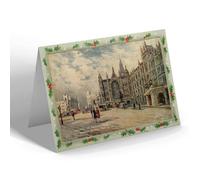 CHRISTMAS NOTELET - Vintage London - Houses of Parliament and Richard Coeur de Lion