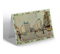 CHRISTMAS NOTELET - Vintage London - Piccadilly Circus (q)