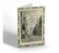 CHRISTMAS NOTELET - Vintage London - St. Paul's Cathedral from Fleet Street