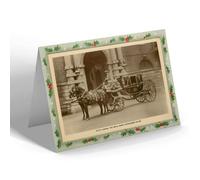 CHRISTMAS NOTELET - Vintage London - State Landau, the Royal Mews, Buckingham Palace