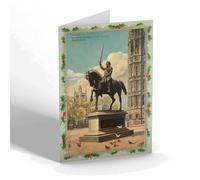 CHRISTMAS NOTELET - Vintage London - Statue of Richard Coeur de Lion, Westminster