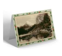 CHRISTMAS NOTELET - Vintage London - The Viaduct Pond, Hampstead Heath
