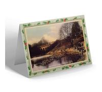 CHRISTMAS NOTELET - Vintage London - The Viaduct Pond, Hampstead Heath (b)