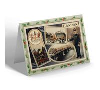 CHRISTMAS NOTELET - Vintage London - Three Views & Policeman (b)