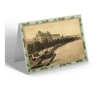 CHRISTMAS NOTELET - Vintage London - Victoria Embankment, looking East (a)