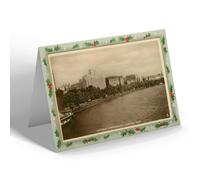 CHRISTMAS NOTELET - Vintage London - Victoria Embankment, looking East (b)