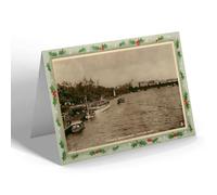 CHRISTMAS NOTELET - Vintage London - Victoria Embankment, looking East (c)