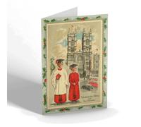 CHRISTMAS NOTELET - Vintage London - Westminster Abbey and Two Choristers