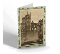 CHRISTMAS NOTELET - Vintage London - Westminster Abbey. Statue of Abraham Lincoln