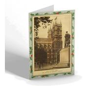 CHRISTMAS NOTELET - Vintage London - Westminster Abbey & Statue of Abraham Lincoln