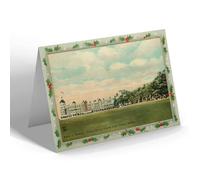 CHRISTMAS NOTELET - Vintage Maine USA - Autos in Waiting - Poland Spring House