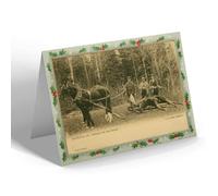 CHRISTMAS NOTELET - Vintage Maine USA - Houlton. Bringing out the Trophy